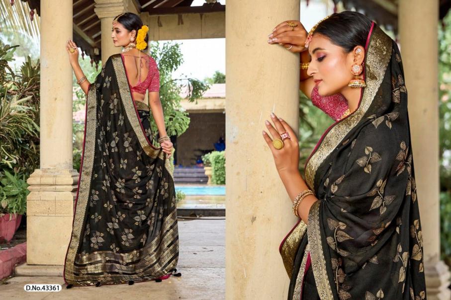 5d designer rudrakash vol 5 knitted border sarvoski work saree for women 