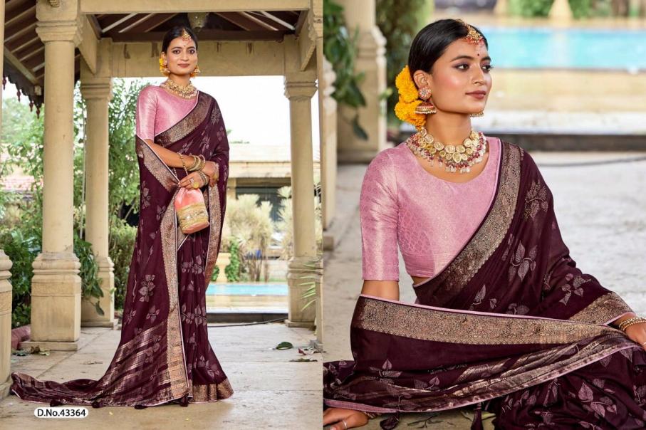 5d designer rudrakash vol 5 knitted border sarvoski work saree for women 