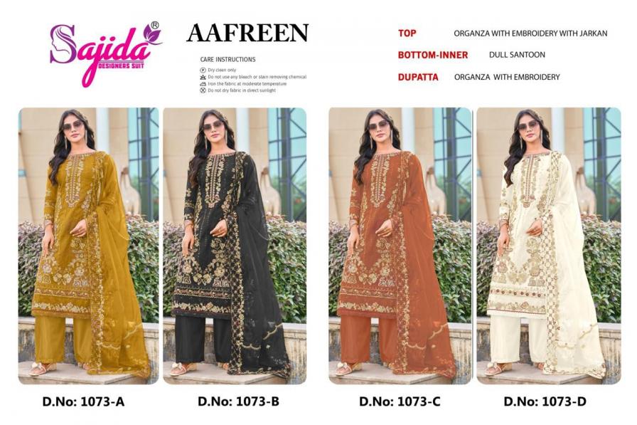 aafreen by sajida designer 1073 readymade organza big size pakistani salwar suits 