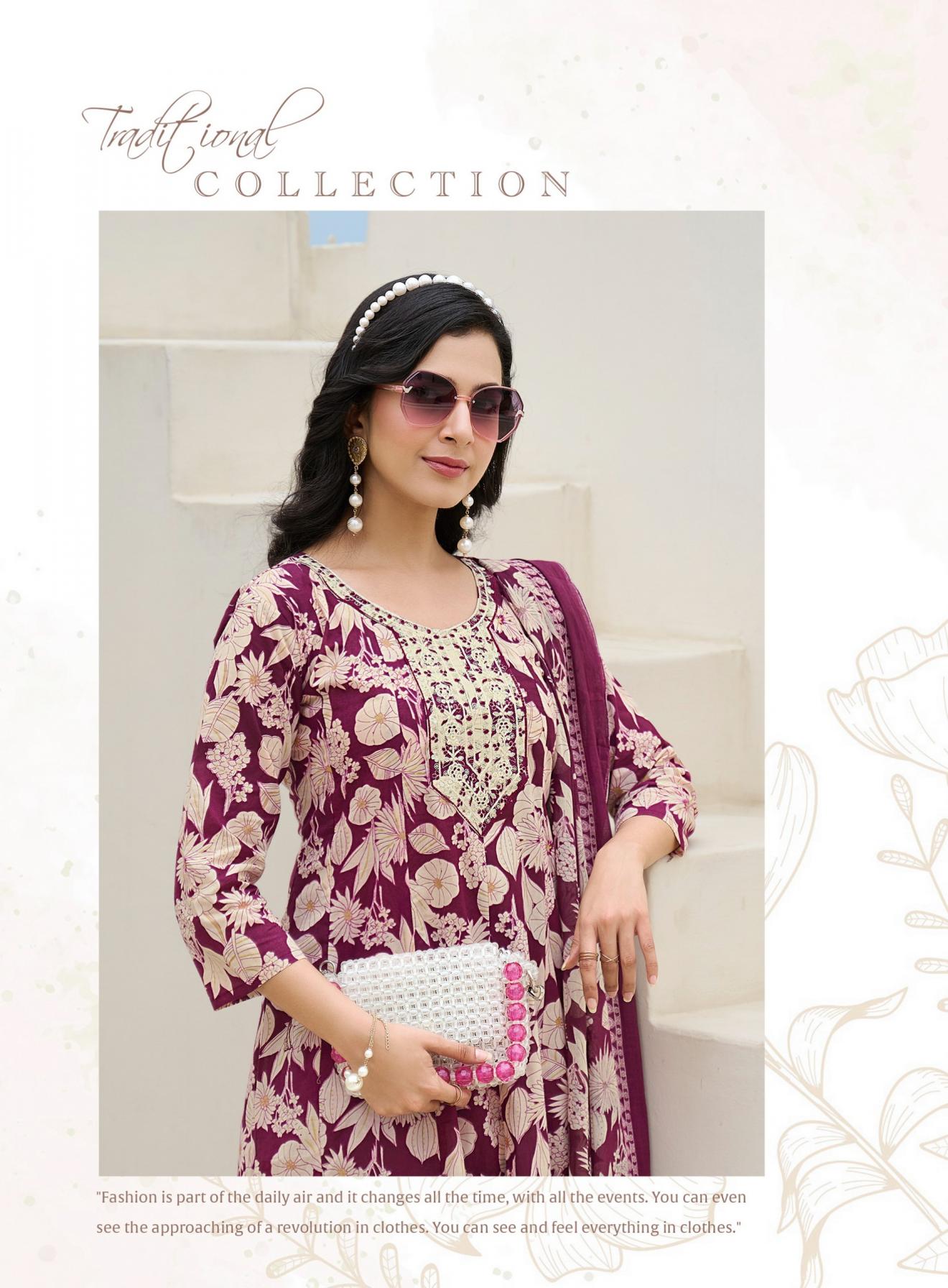 blossom vol 7 by radhika lifestyle cotton fully stitch plus size plazzo suit for women  