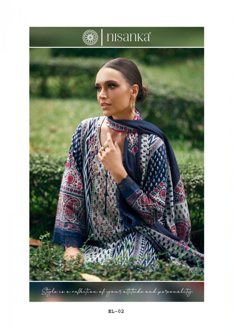 elahe by nisanka the hermitage shop lawn cotton readymade big size pakistani 3pcs dress