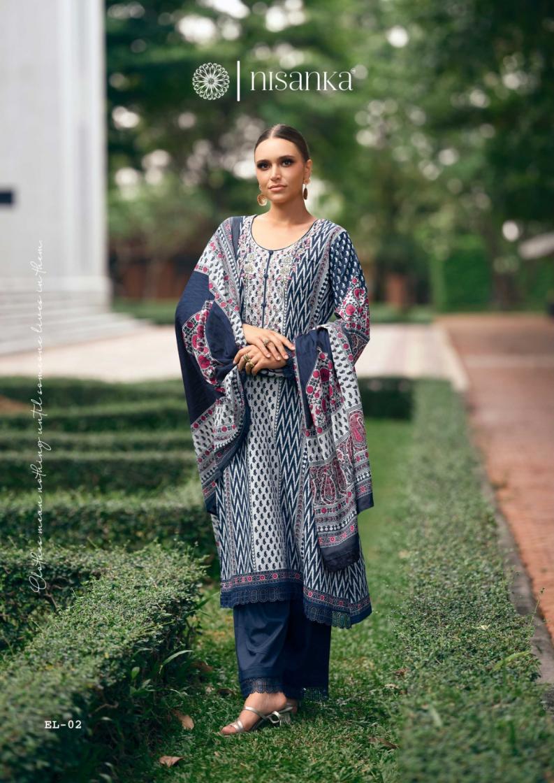 elahe by nisanka the hermitage shop lawn cotton readymade big size pakistani 3pcs dress