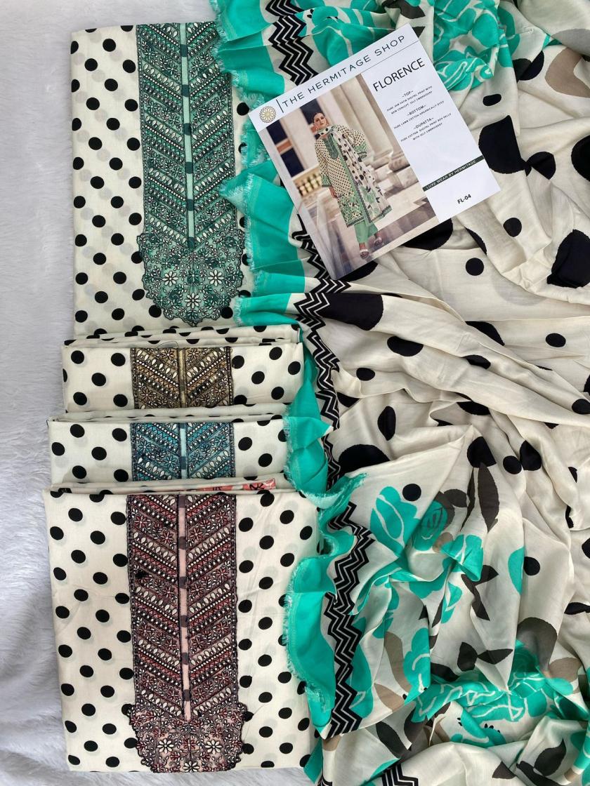 florence by the hermitage shop jam satin daily wear unstitch 3pcs dress