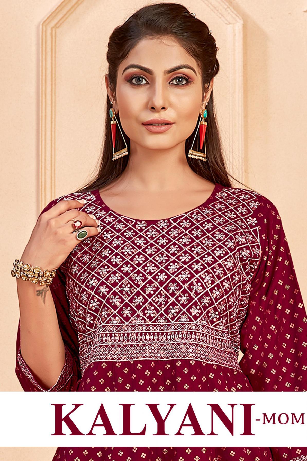 kalyani long readymade heavy rayon plus size worked anarkali gown 