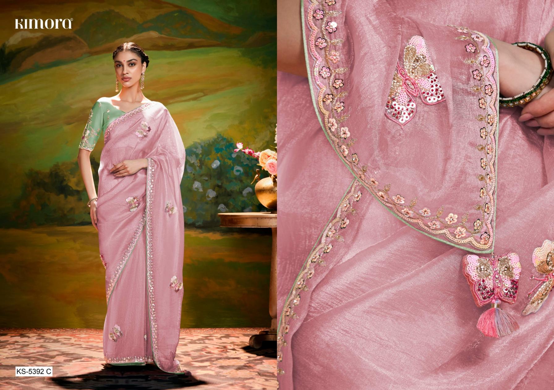 kimora kajal 5392 organza exclusive saree for womens 