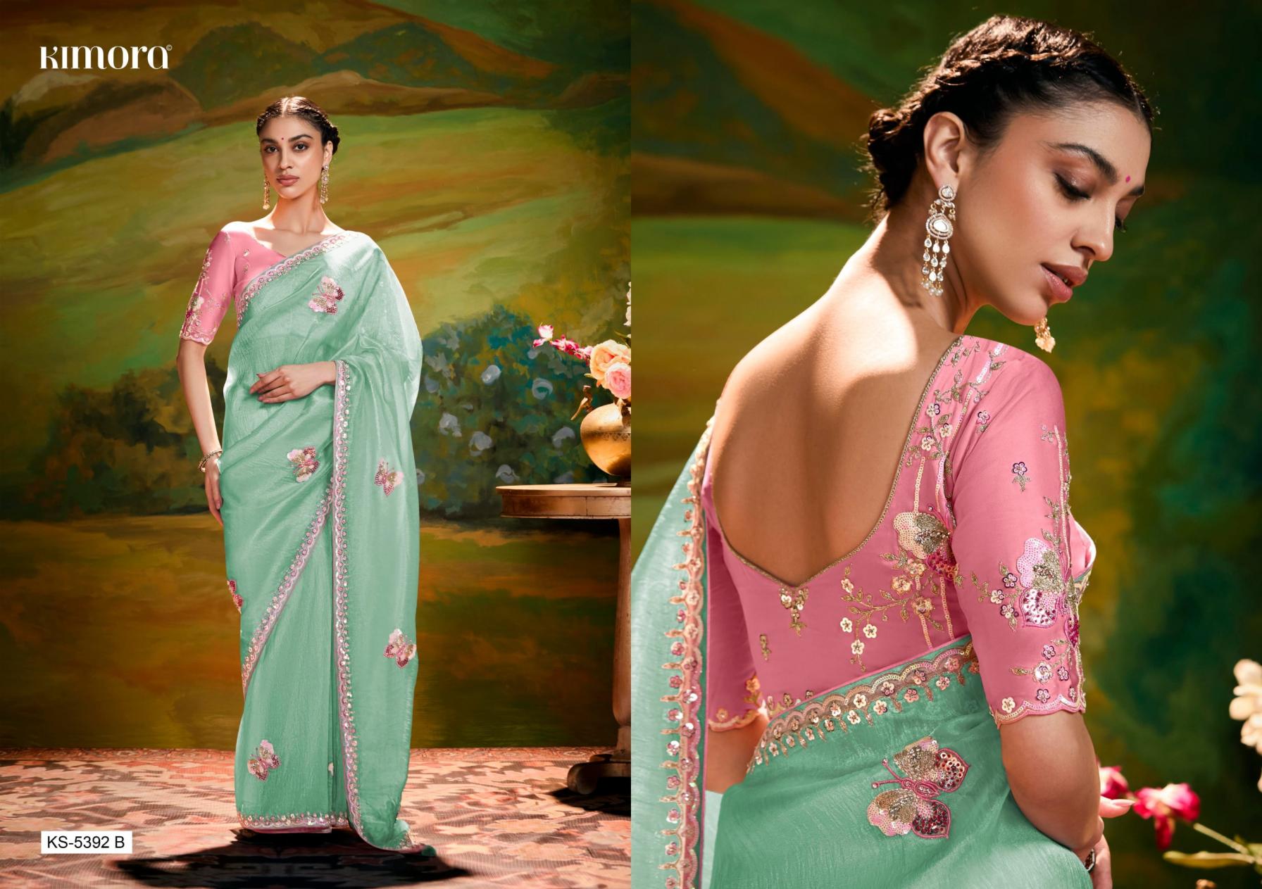 kimora kajal 5392 organza exclusive saree for womens 