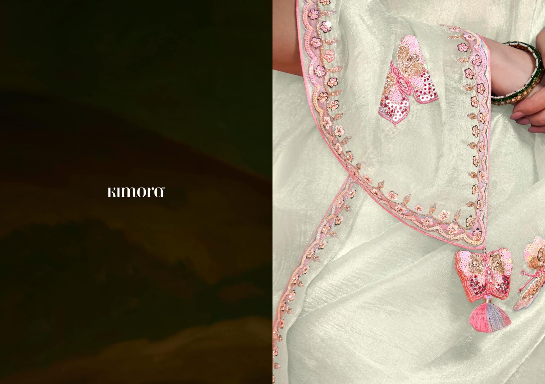 kimora kajal 5392 organza exclusive saree for womens 