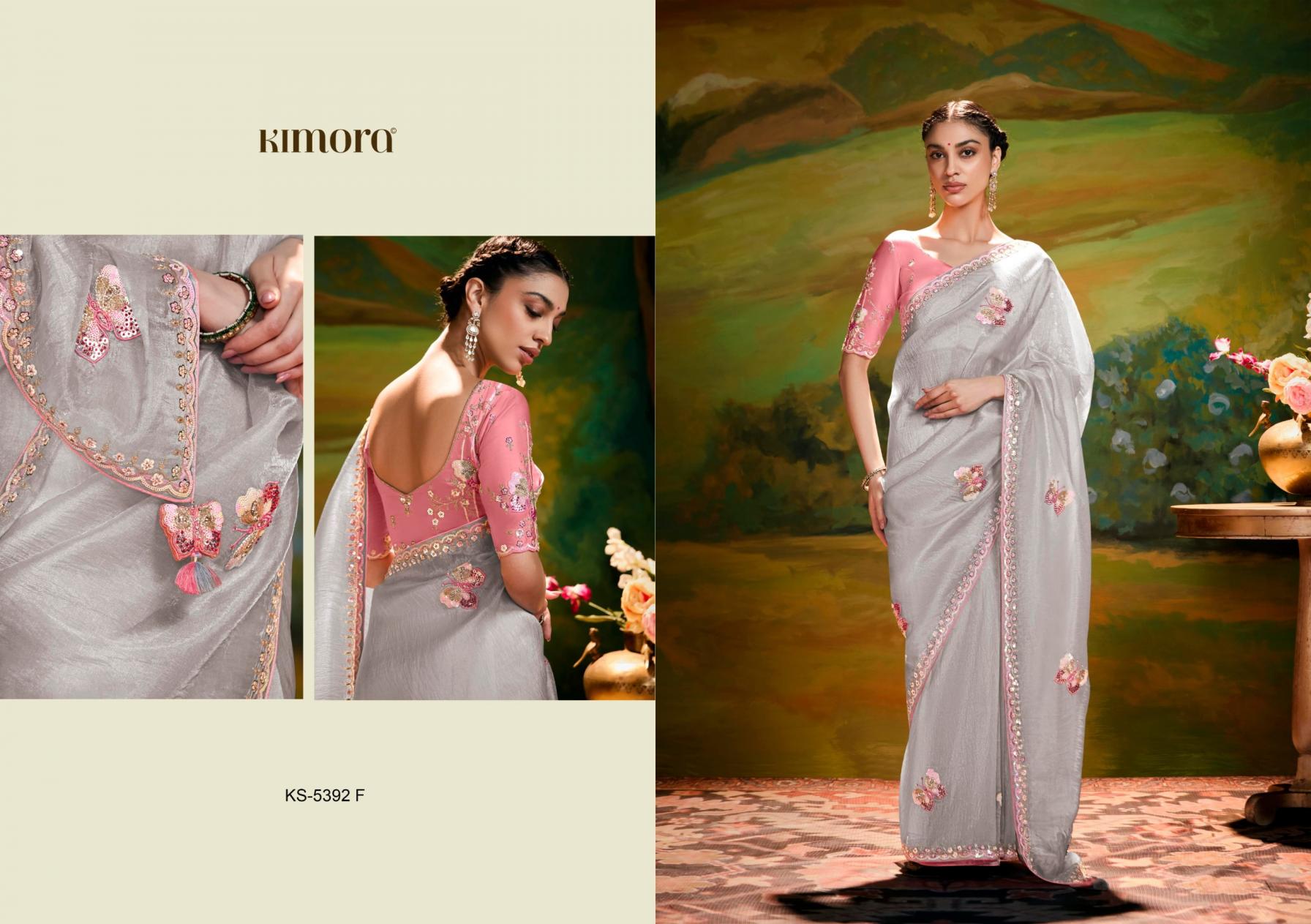 kimora kajal 5392 organza exclusive saree for womens 