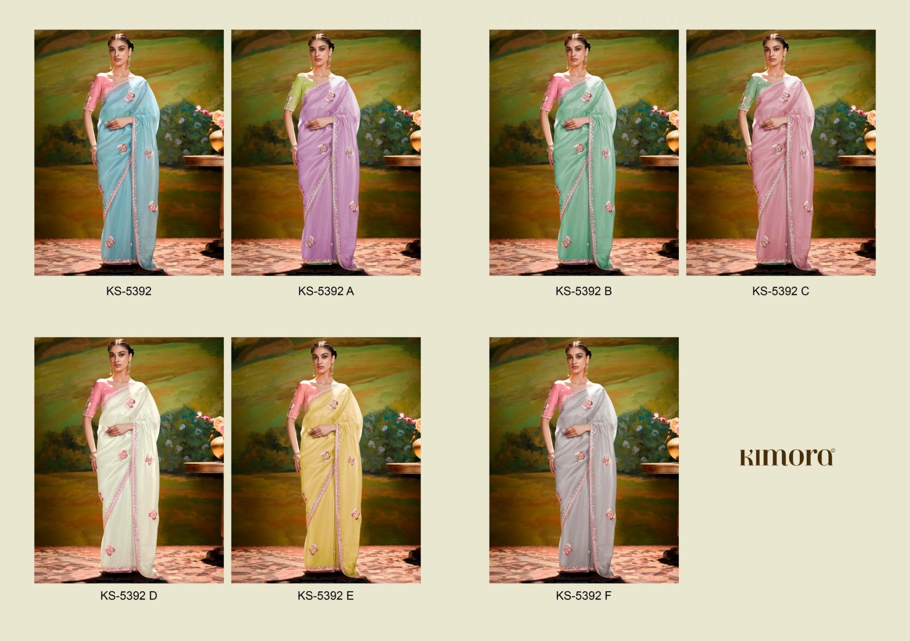 kimora kajal 5392 organza exclusive saree for womens 