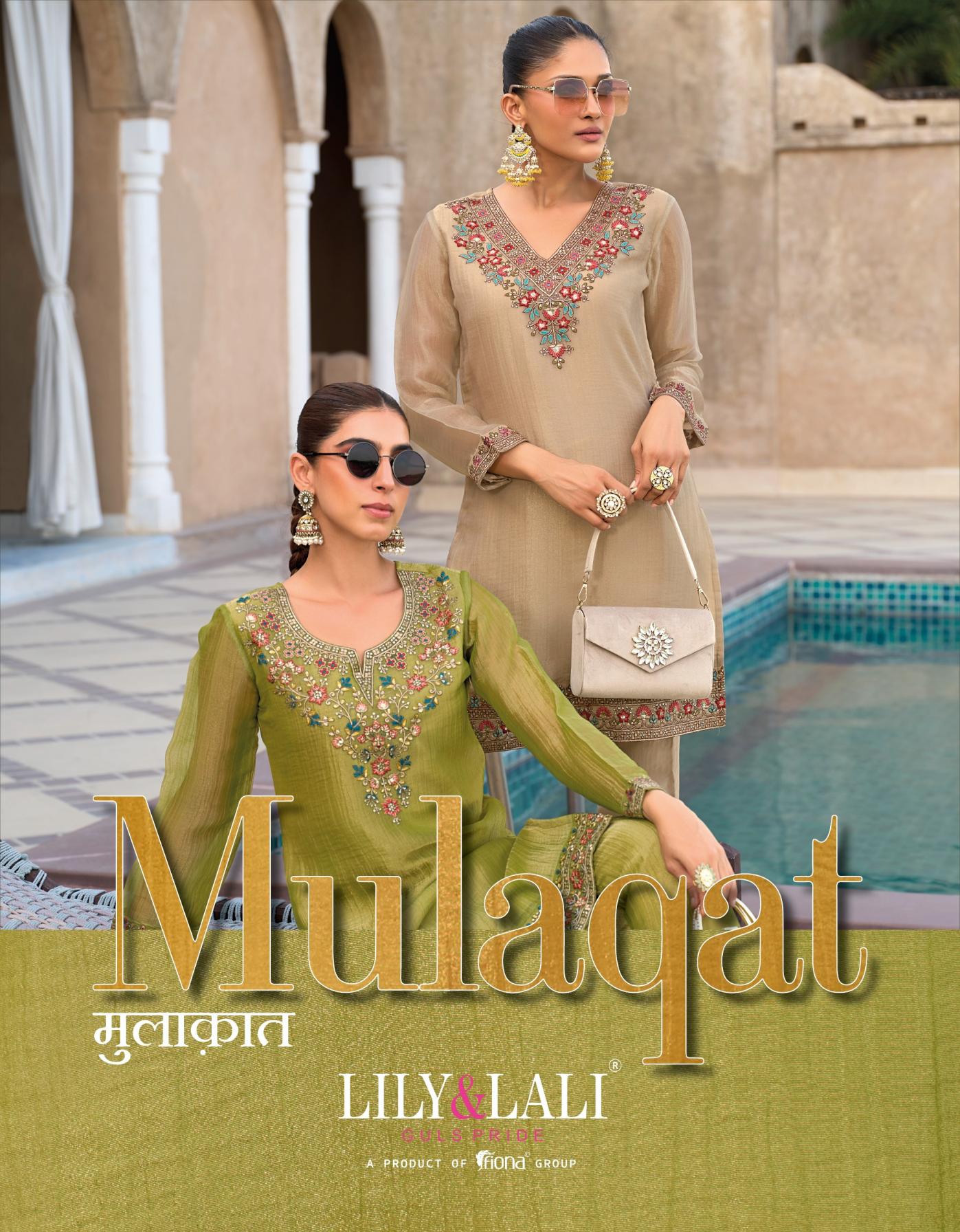 lily & lali mulaqat simmer silk readymade shop trendy co-ord set