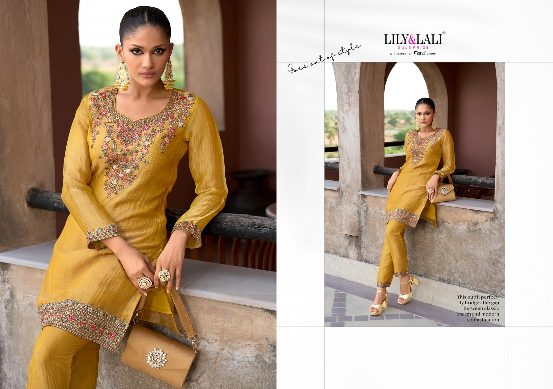 lily & lali mulaqat simmer silk readymade shop trendy co-ord set