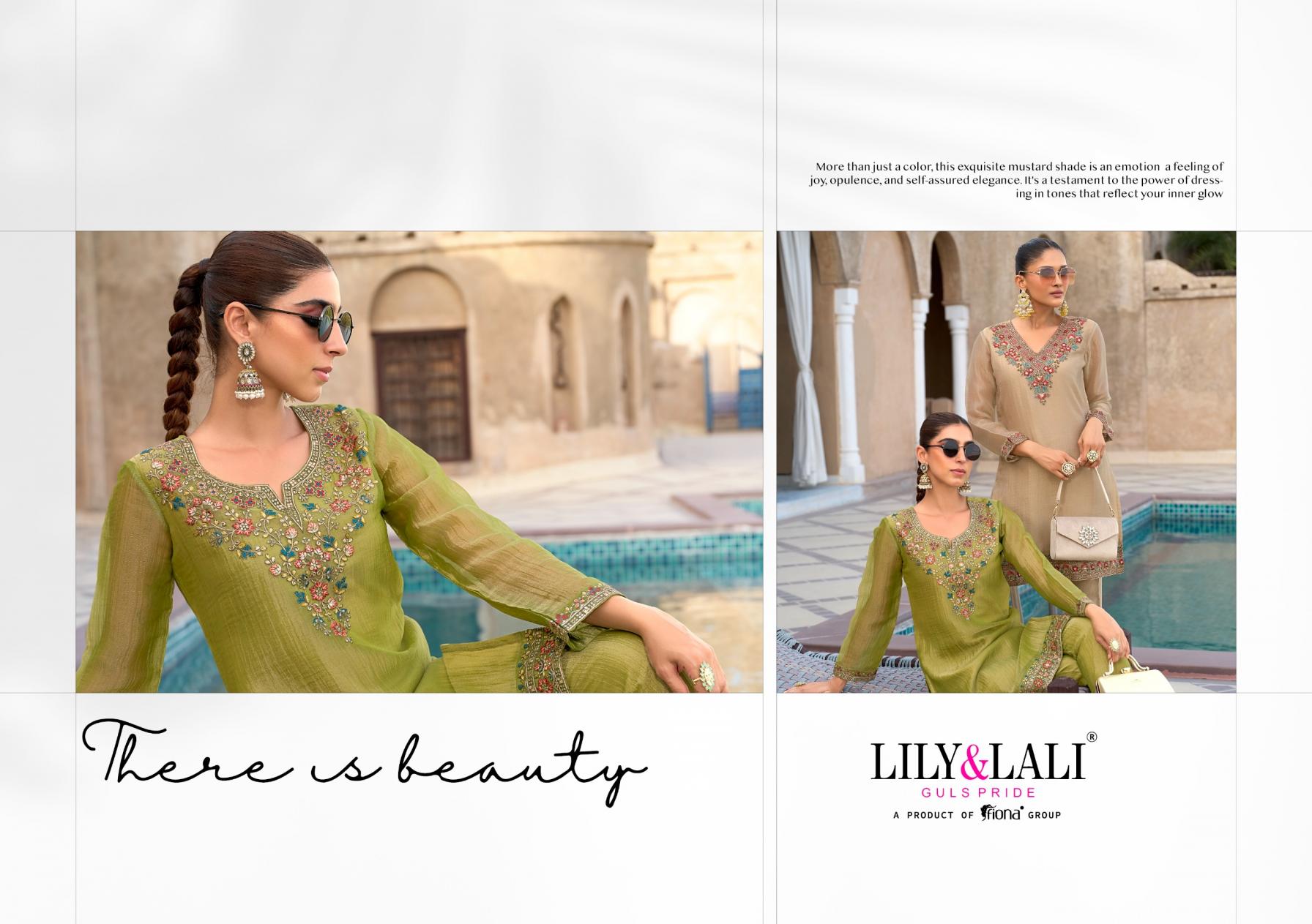 lily & lali mulaqat simmer silk readymade shop trendy co-ord set
