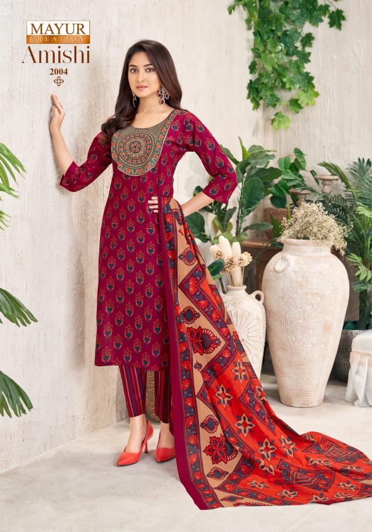mayur creation amishi vol 2 cotton readymade big size suit for womens 