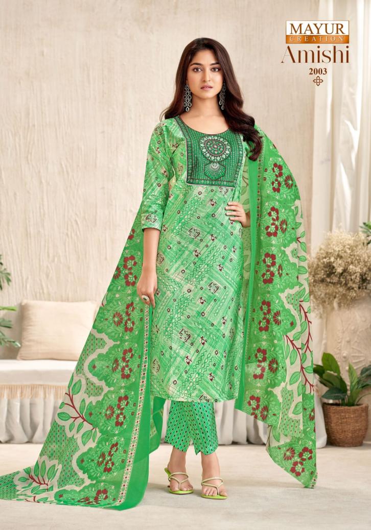 mayur creation amishi vol 2 cotton readymade big size suit for womens 