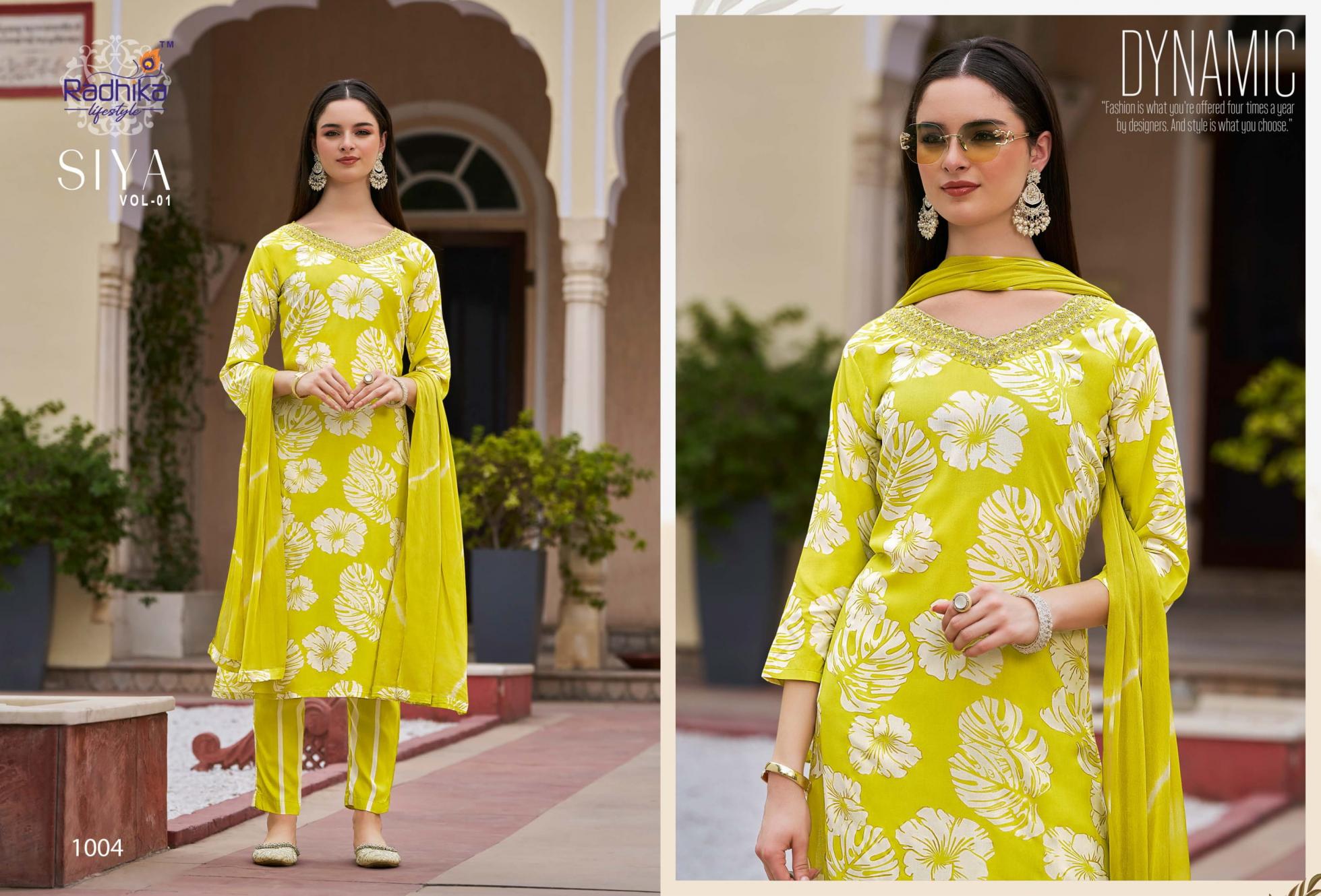 radhika lifestyle siya vol 1 readymade classic rayon big size suit for women 