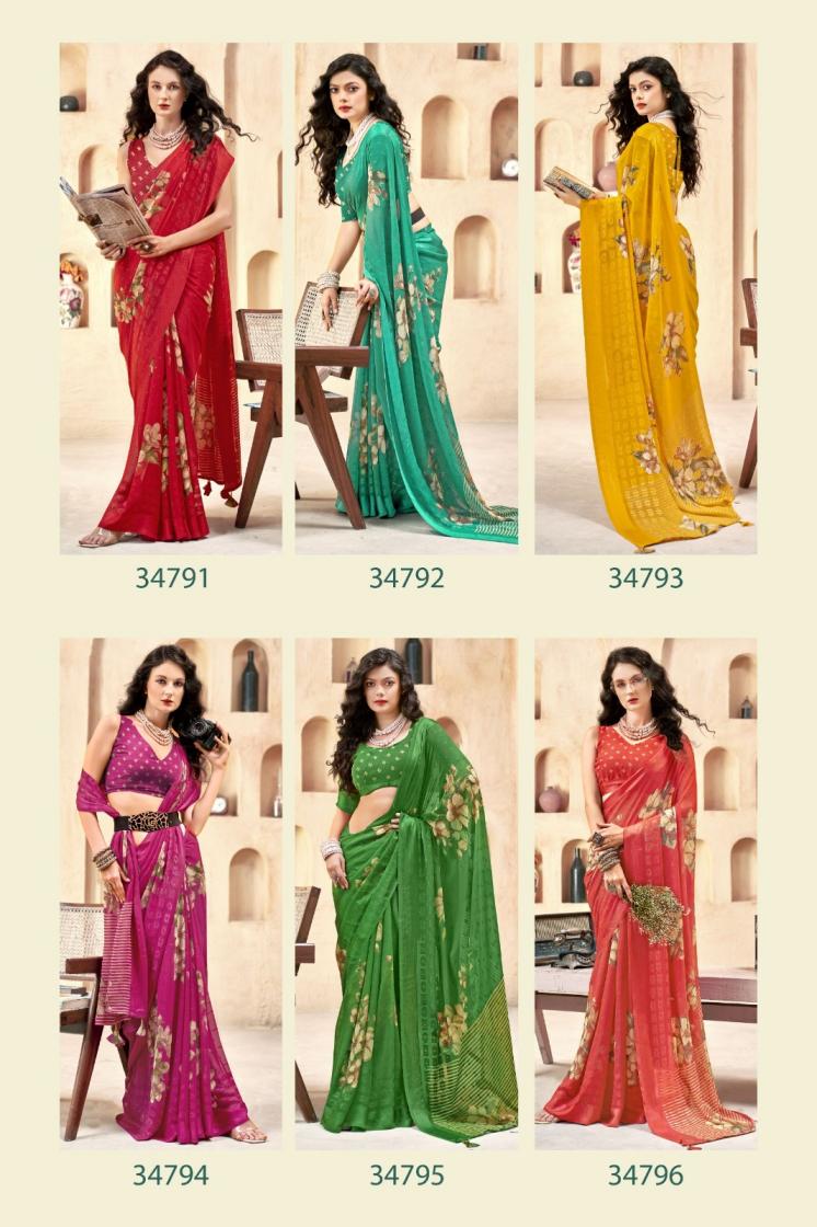 ratnavali vol 4 by vallabhi prints casual floral print sarees catalog