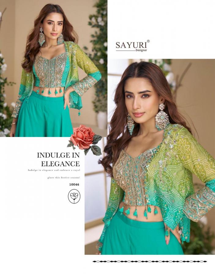 sayuri moon bold color readymade festive 3pcs set with contemporary charm