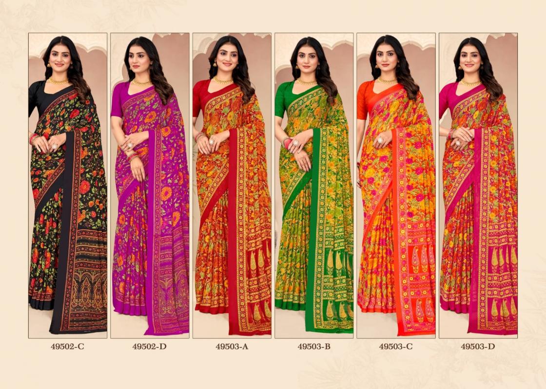 star chiffon vol 205 by ruchi sarees chiffon uniform type saree