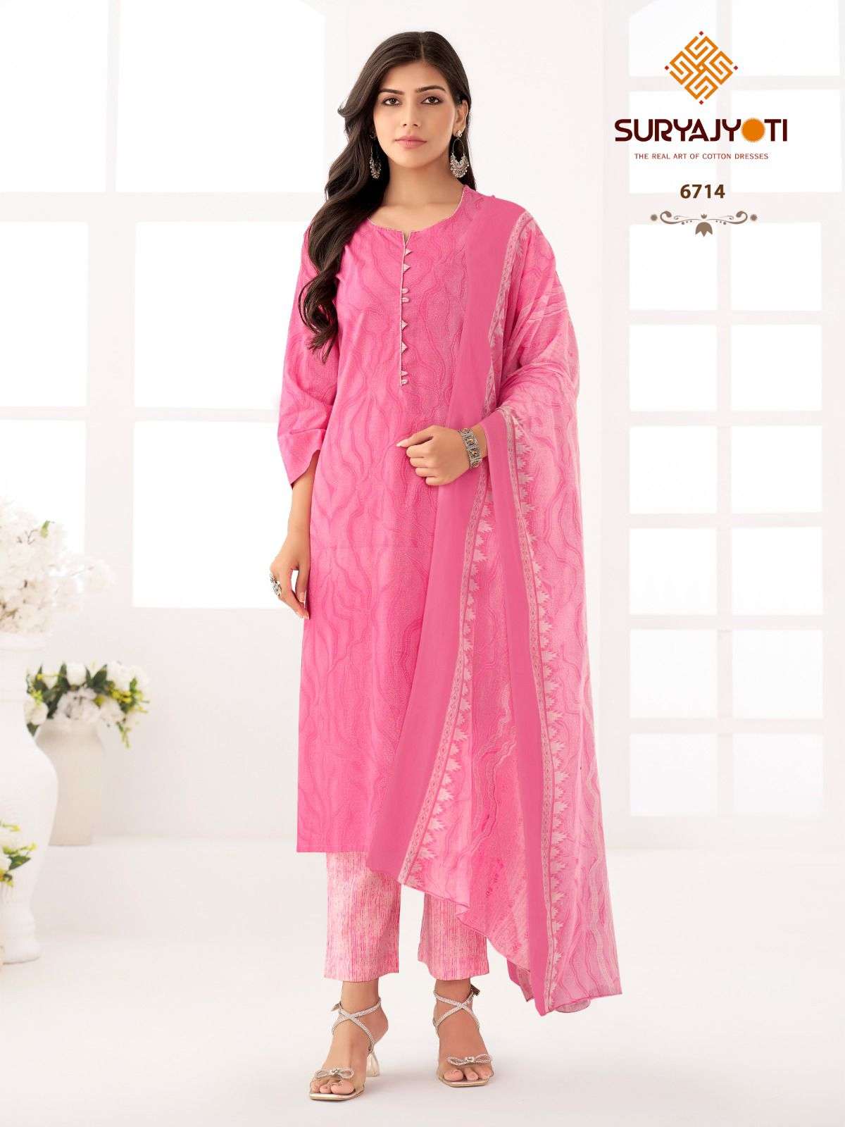 trendy cotton vol 67 by suryajyoti cotton full stitch plus size suit for womens 
