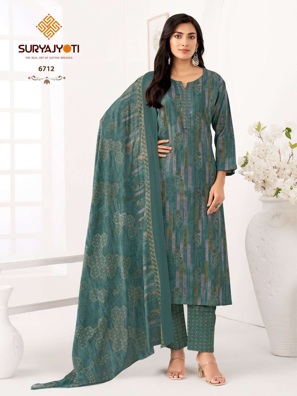 trendy cotton vol 67 by suryajyoti cotton full stitch plus size suit for womens 