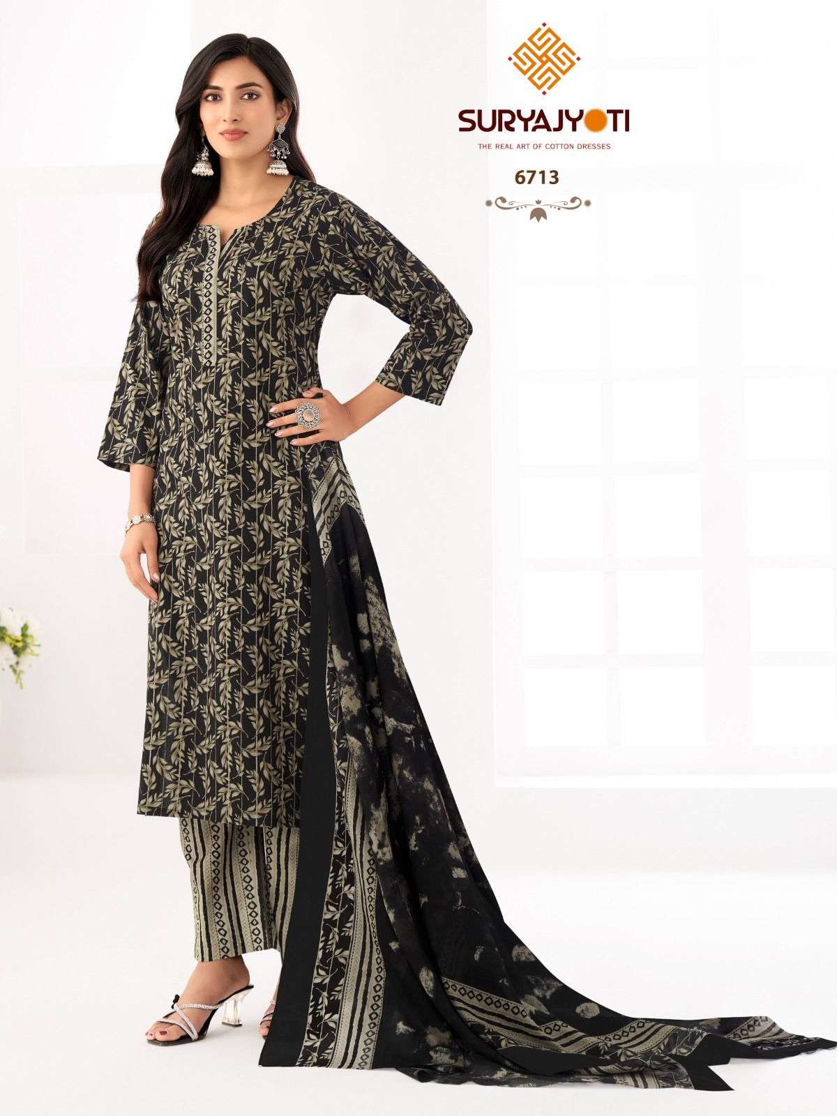trendy cotton vol 67 by suryajyoti cotton full stitch plus size suit for womens 