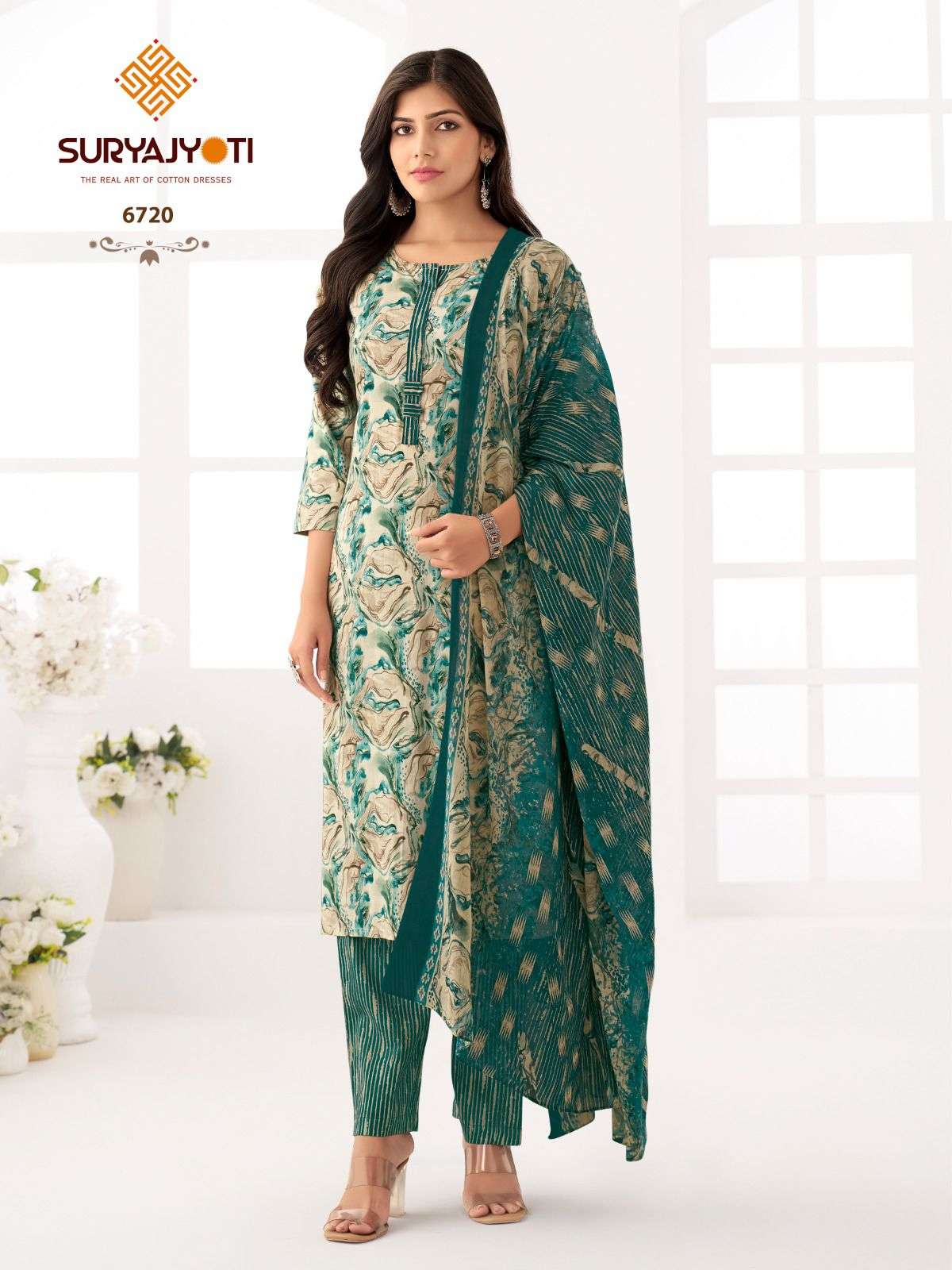 trendy cotton vol 67 by suryajyoti cotton full stitch plus size suit for womens 