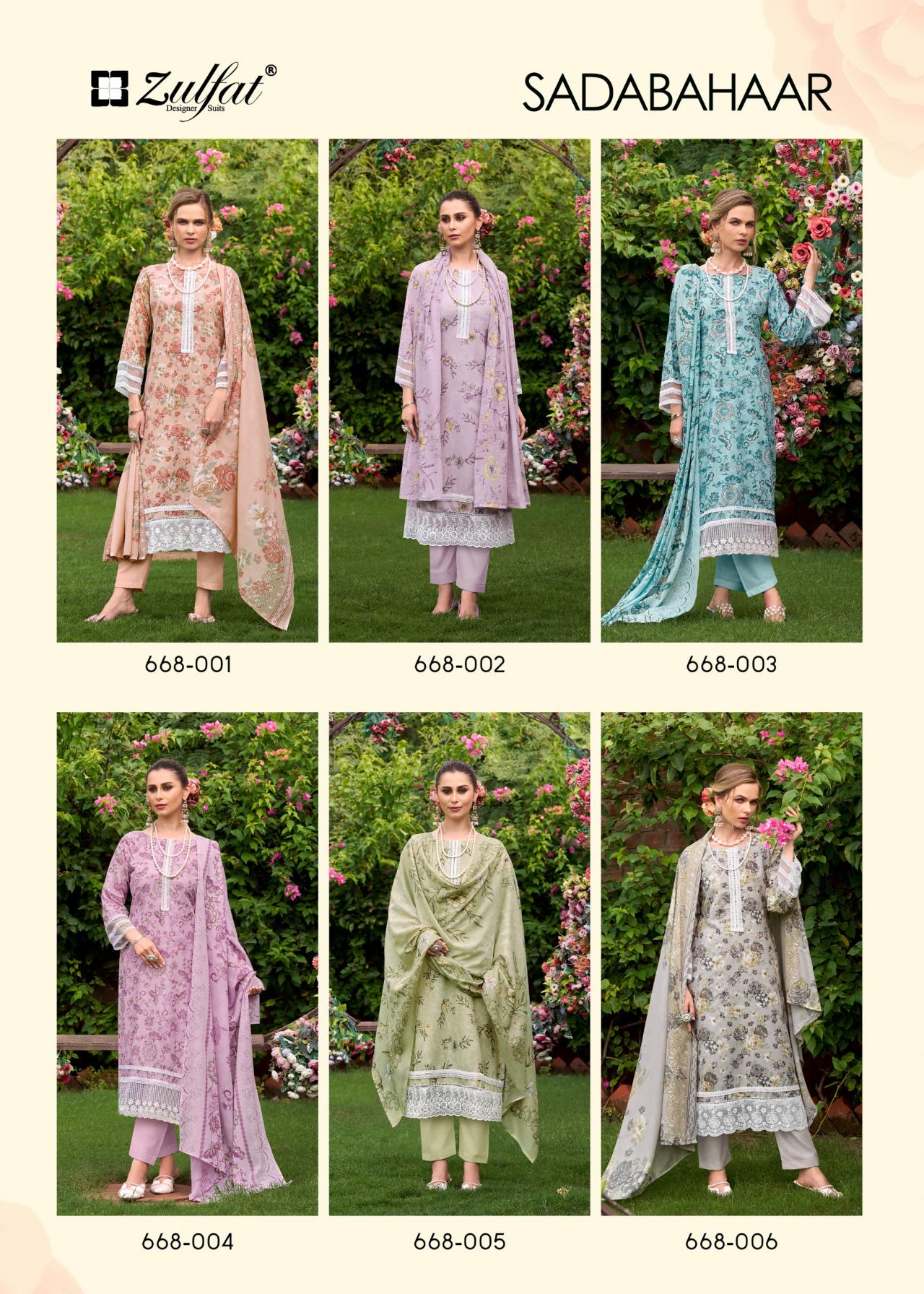 zulfat designer sadabahaar cotton fully stitch big size pakistani suit for womens 