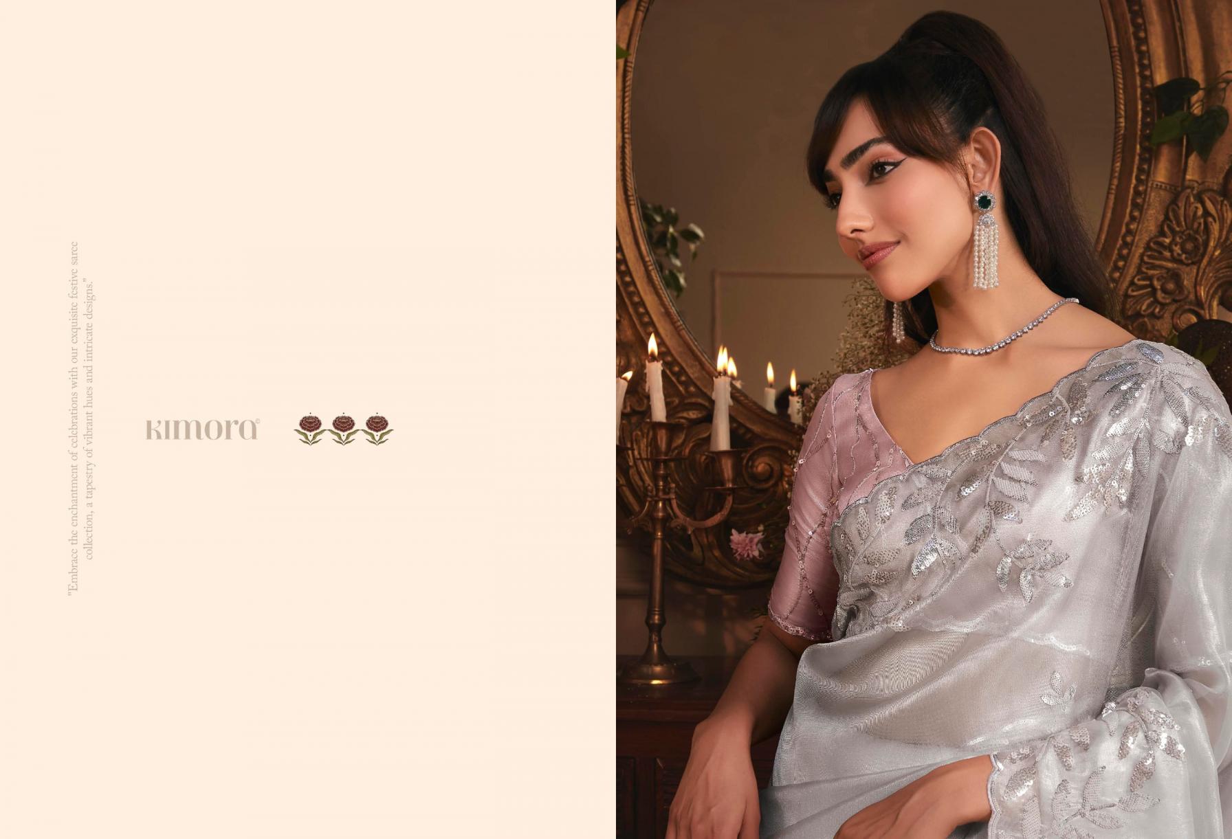 celebration by kimora traditional tissue organza sarees perfect for festivals