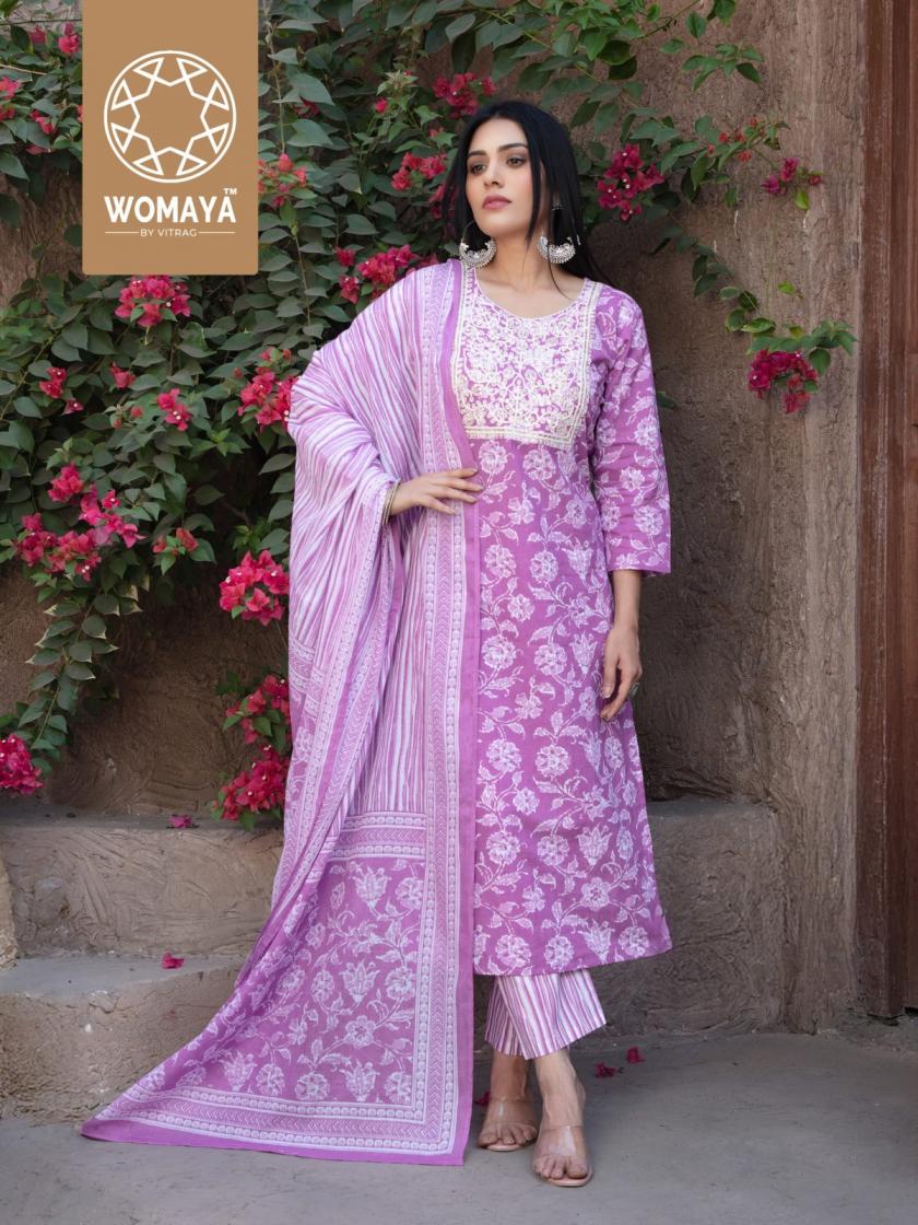 classy work story by womaya cotton readymade stylish combo suit for womens 