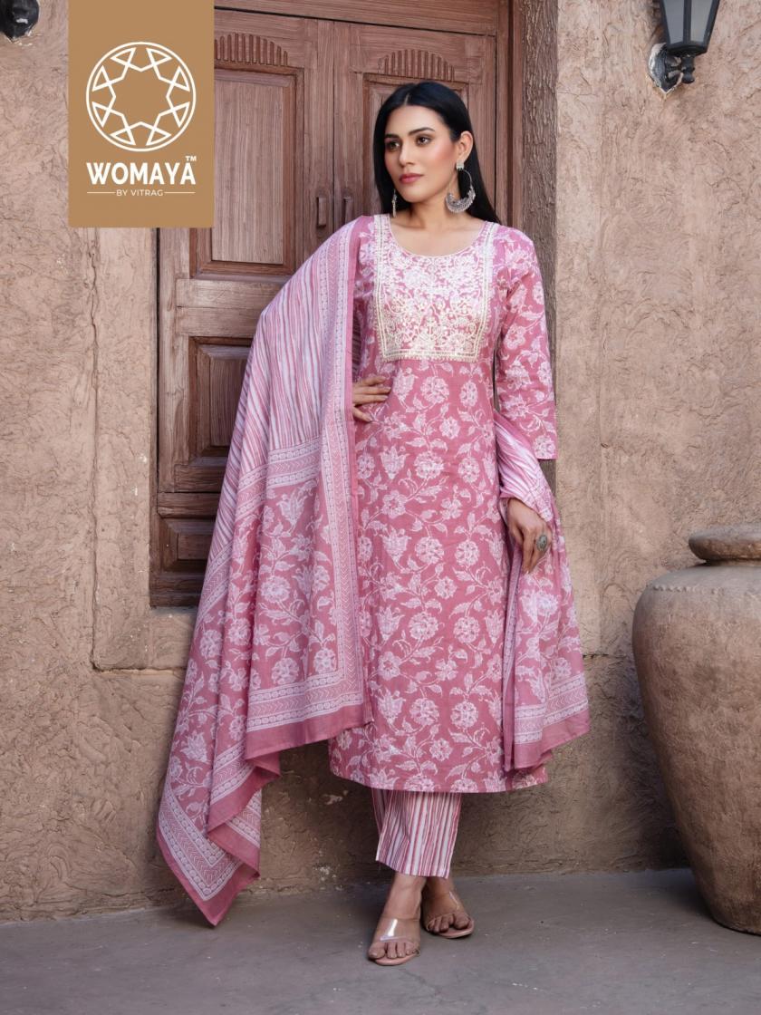 classy work story by womaya cotton readymade stylish combo suit for womens 