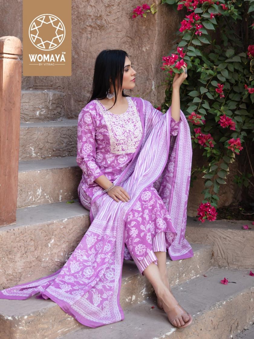 classy work story by womaya cotton readymade stylish combo suit for womens 