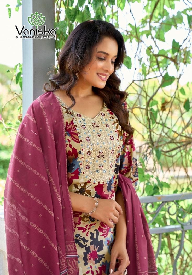 fashion story vol 1 by vaniska colourpix full stitch big size viscose mal chanderi ladies suits 