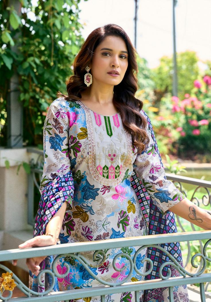 fashion story vol 1 by vaniska colourpix full stitch big size viscose mal chanderi ladies suits 