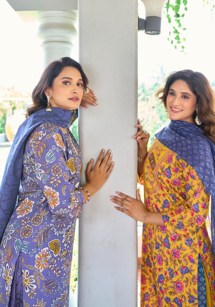fashion story vol 1 by vaniska colourpix full stitch big size viscose mal chanderi ladies suits 