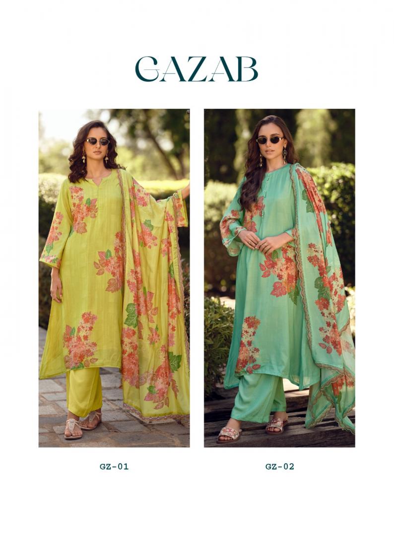 gazab by the hermitage shop viscose cotton silk hit design pakistani salwar suits 