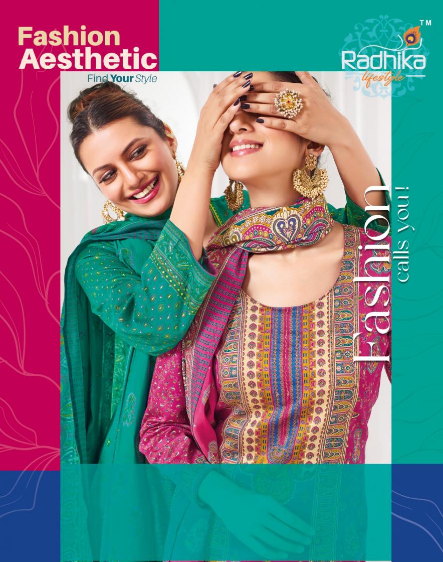 kkashish vol 1 by radhika lifestyle jam satin full stitch big size suit for womens