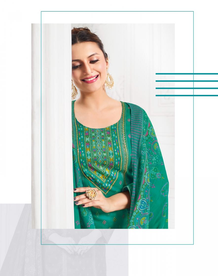 kkashish vol 1 by radhika lifestyle jam satin full stitch big size suit for womens