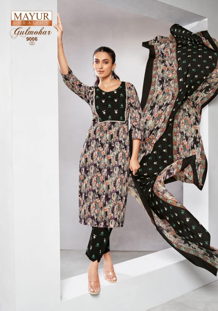 mayur creation gulmohar vol 9 cotton readymade plus size suit for womens 