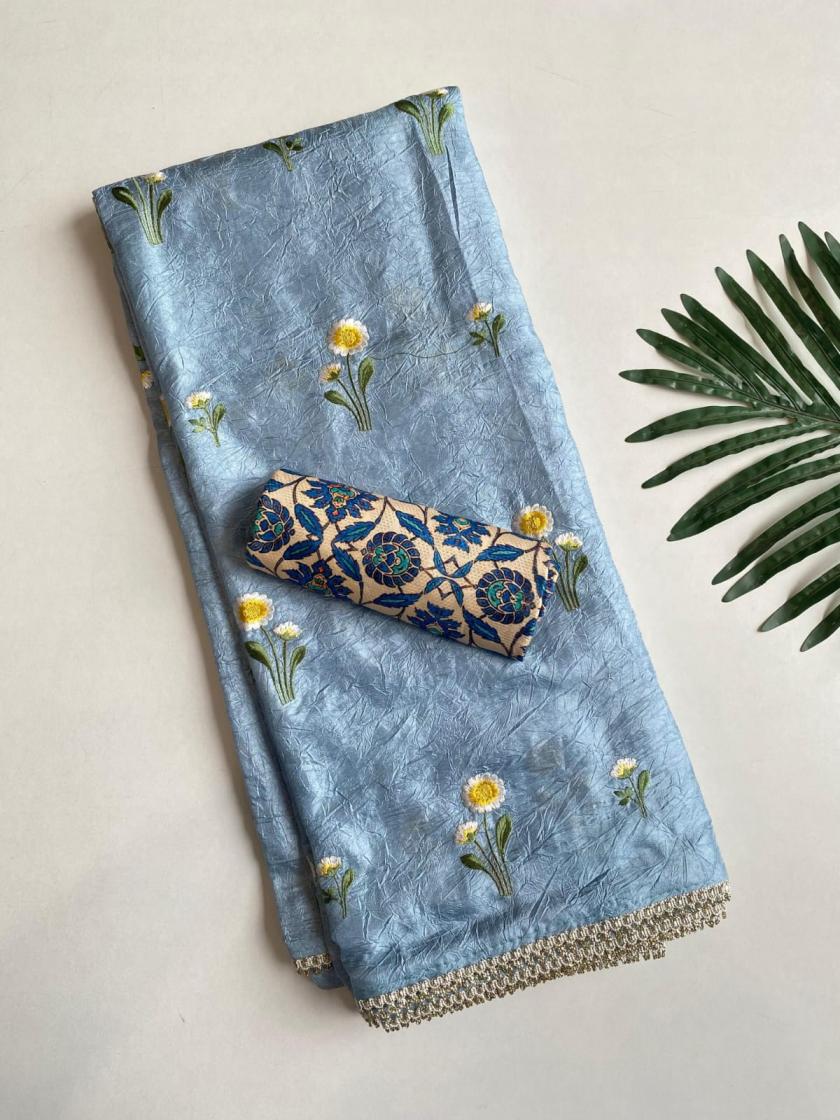 monika paper silk crushed shop trendy saree for womens 