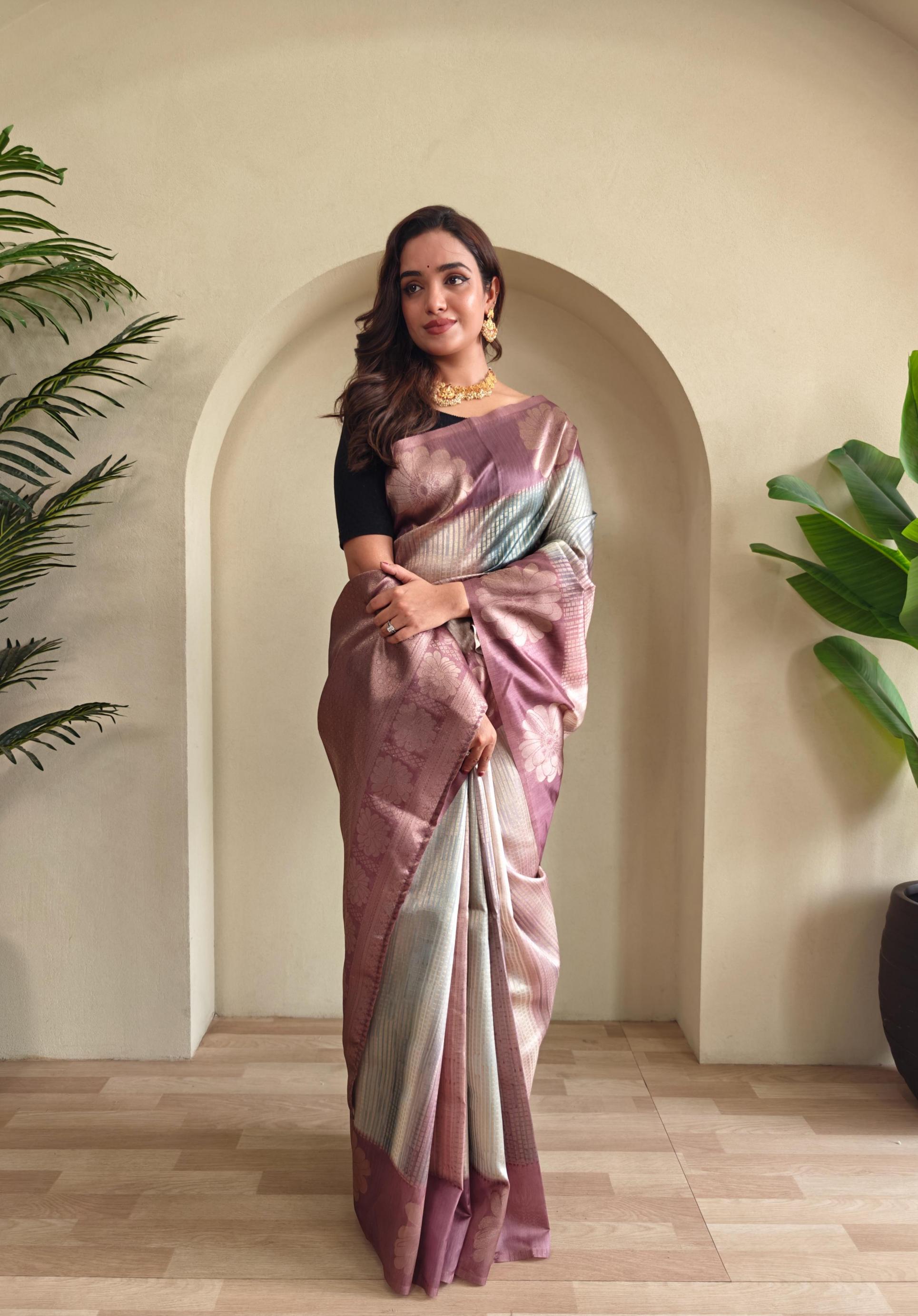 morvi weaving silk gorgeous look saree exports 