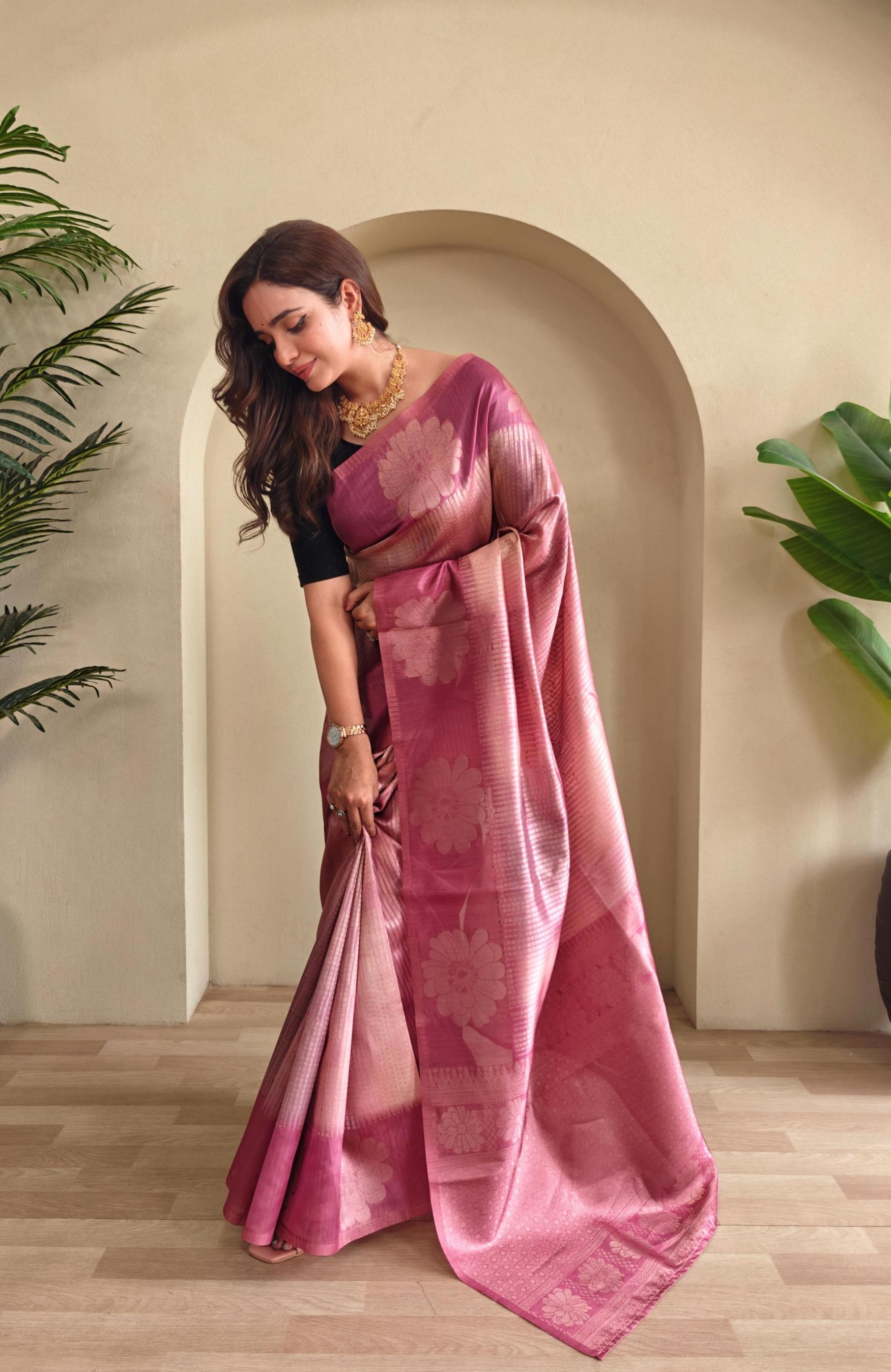 morvi weaving silk gorgeous look saree exports 