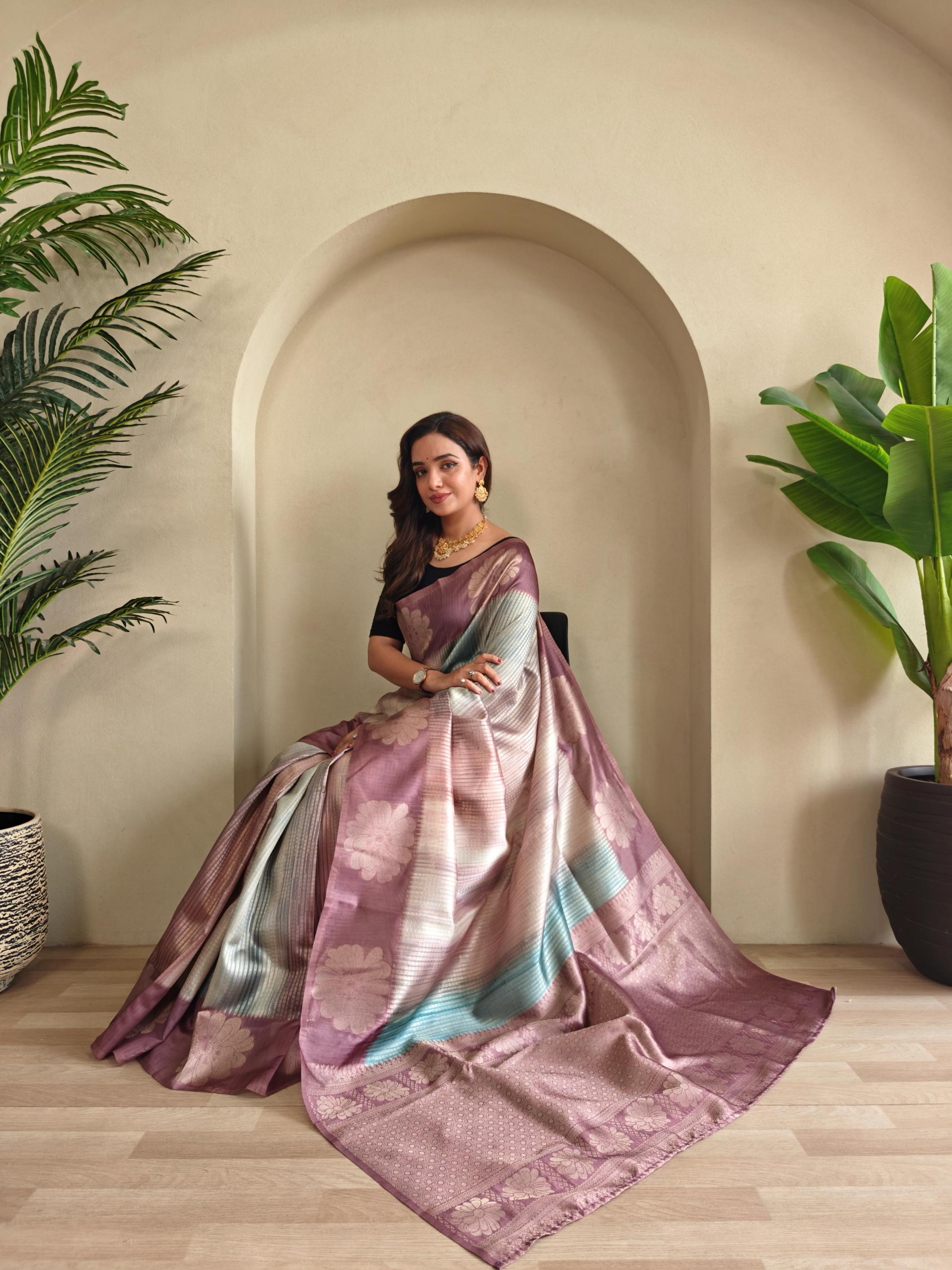 morvi weaving silk gorgeous look saree exports 