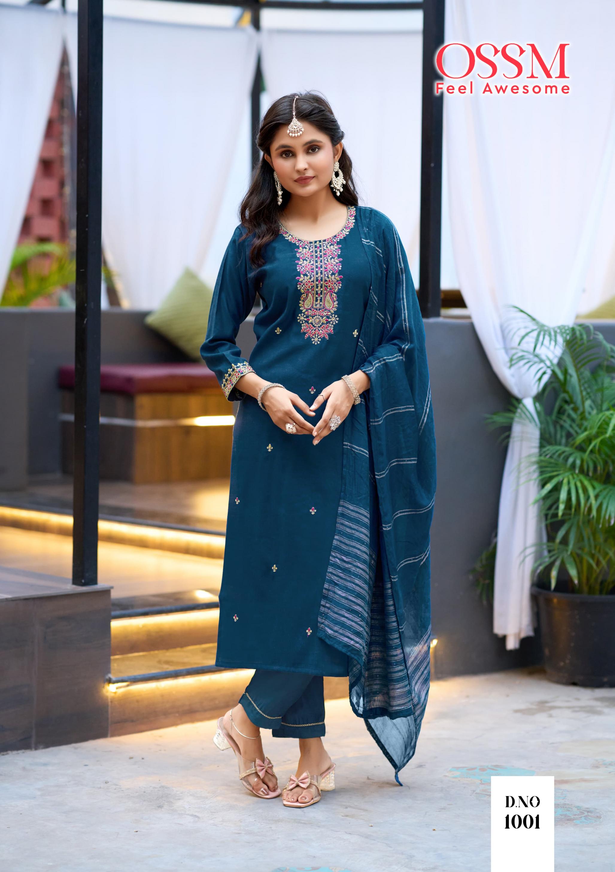 ossm gungun viscose vetican silk readymade big size classic suit for womens 