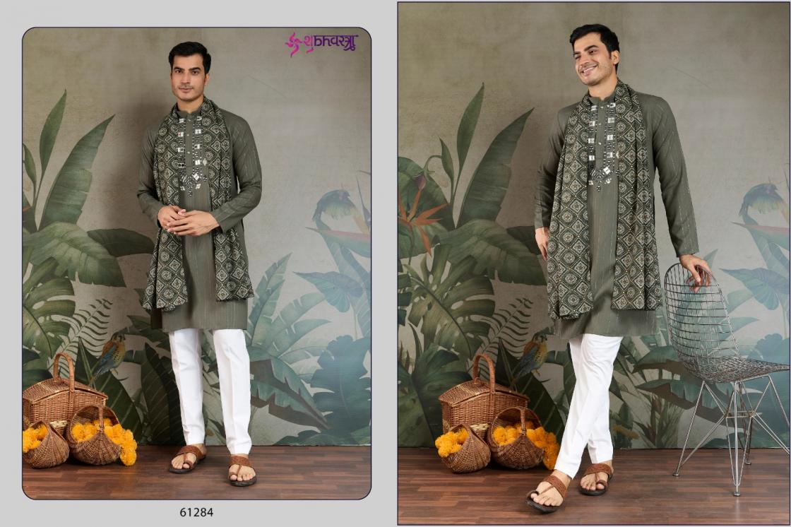 shubhvastra the heritage hues viscose readymade stylish mens kurta with dupatta 
