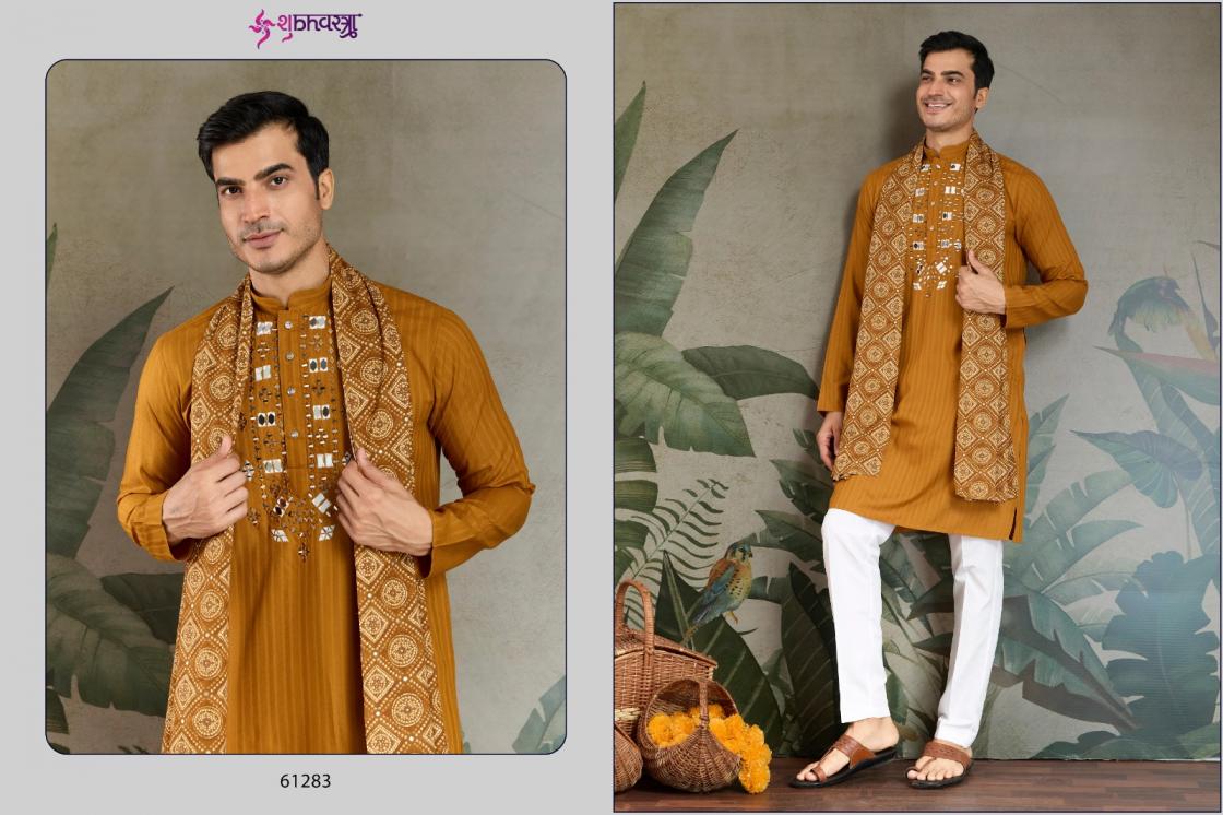 shubhvastra the heritage hues viscose readymade stylish mens kurta with dupatta 