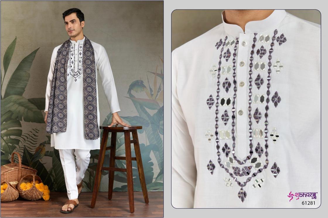 shubhvastra the heritage hues viscose readymade stylish mens kurta with dupatta 
