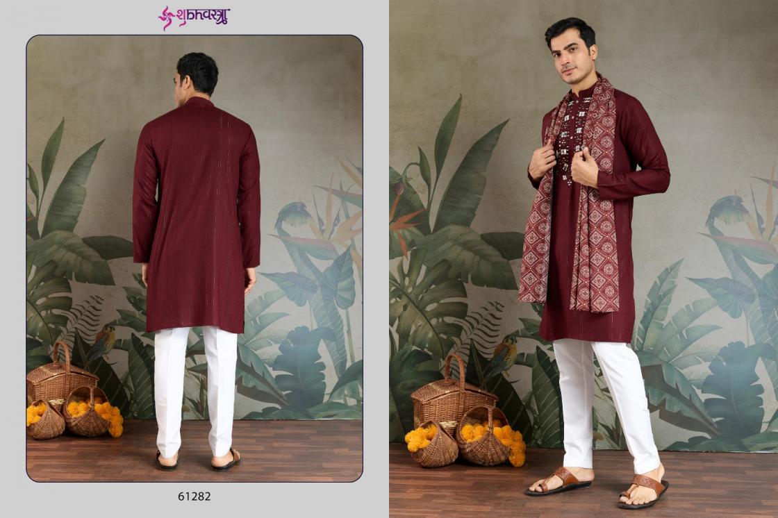 shubhvastra the heritage hues viscose readymade stylish mens kurta with dupatta 