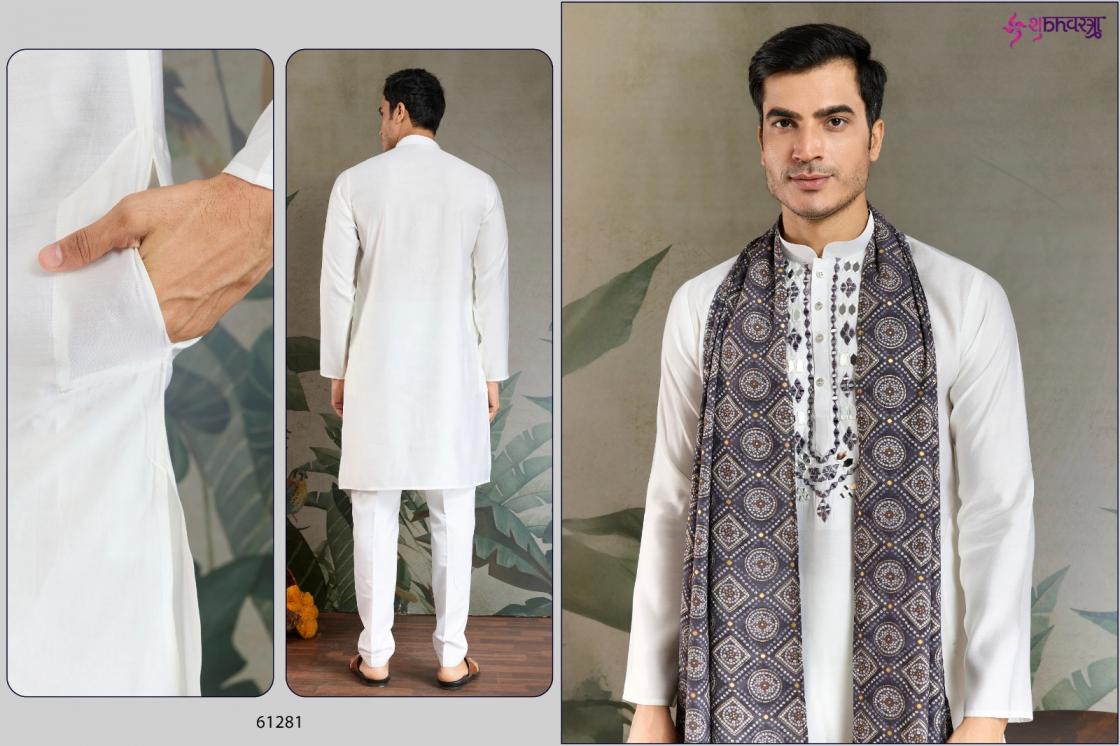 shubhvastra the heritage hues viscose readymade stylish mens kurta with dupatta 