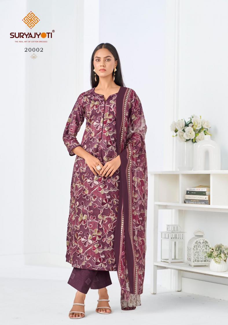 zion cotton vol 20 by suryajyoti cotton readymade big size suit for womens 