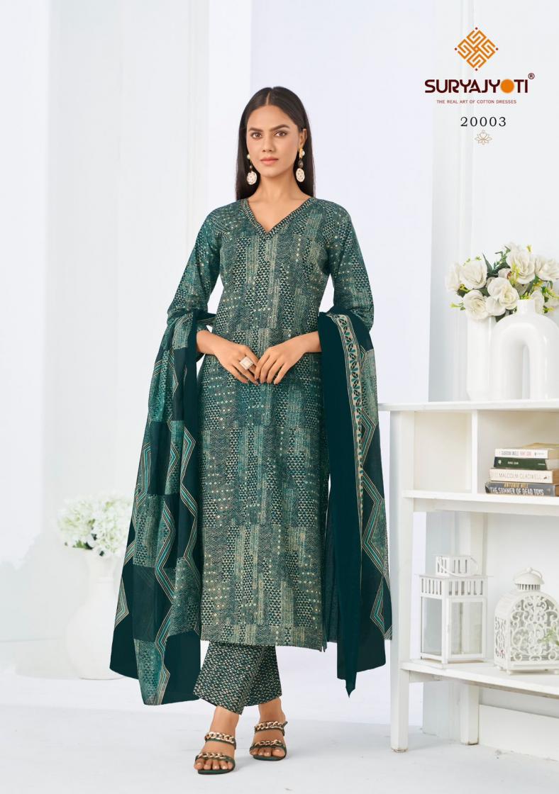 zion cotton vol 20 by suryajyoti cotton readymade big size suit for womens 